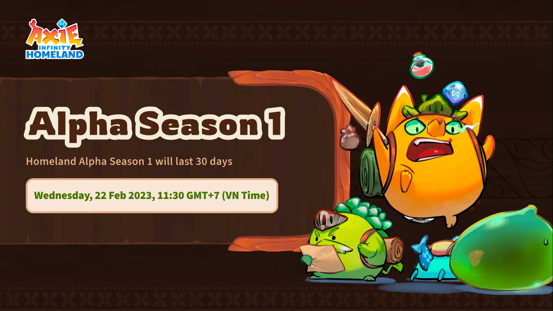 Axie Infinity將於2月22日開啟Homeland Season 1，將引入新的ASX獎勵